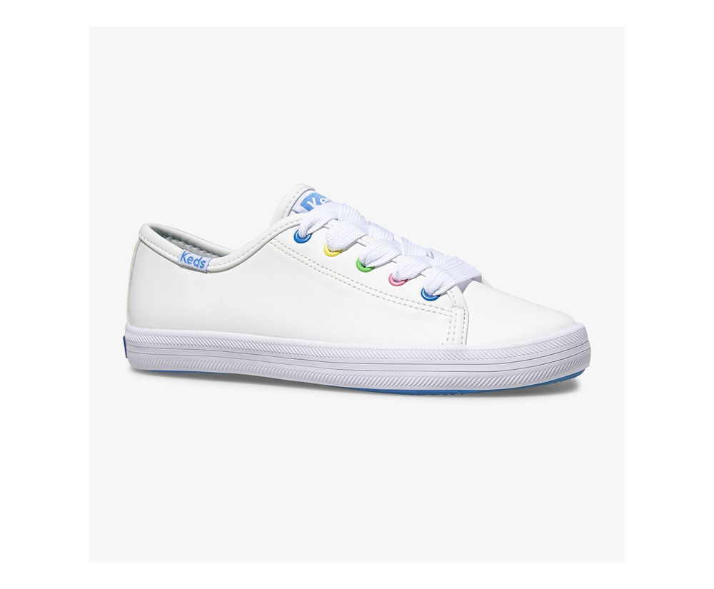 Zapatillas Keds Niños Blancas - Kickstart Multi-Color Eyelets - 549-KOXBLD